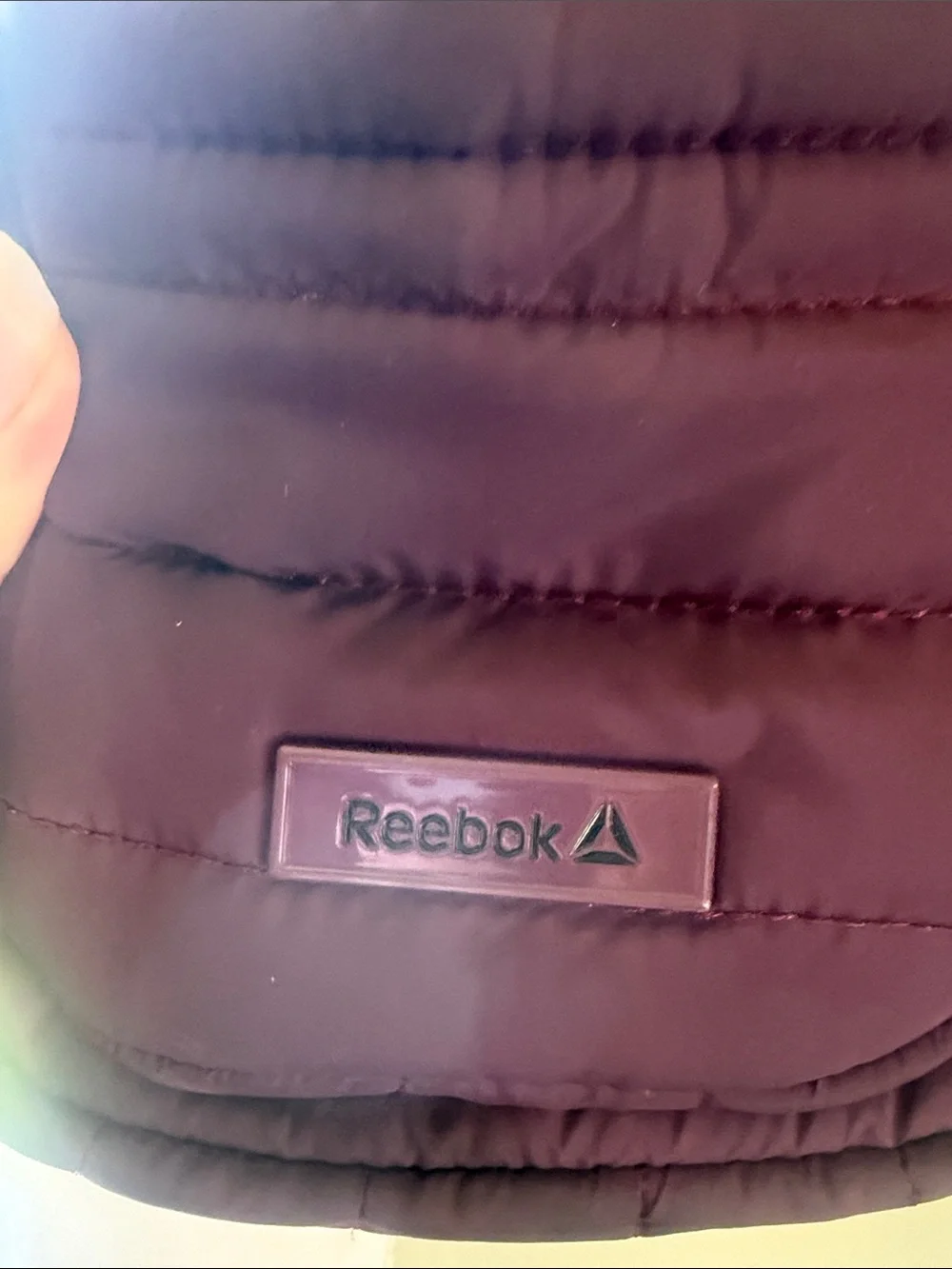 Reebok Plum Purple Quilted Compact Crossbody Bag EUC